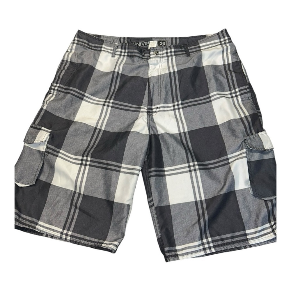 Univibe Men's Black and White Plaid Shorts size 38